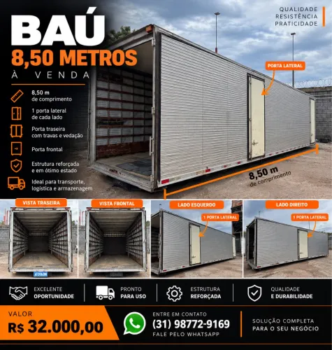 Baú caminhão 8,50m