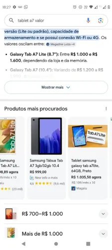 Tablet Galaxy 