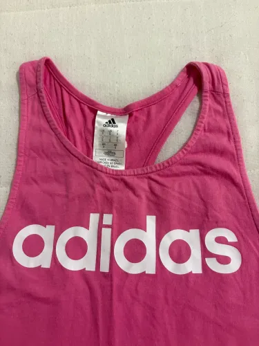 Camiseta regata fitness feminina adidas rosa