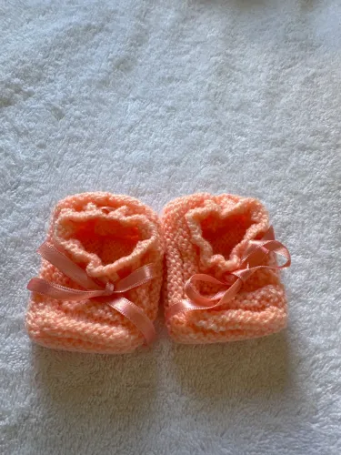 Sapatilha salmão para bebês de 0 a 6 meses