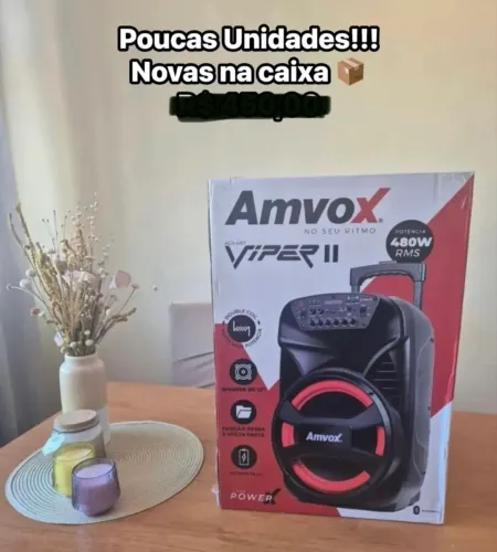 Caixa de som Amvox - Novas na caixa