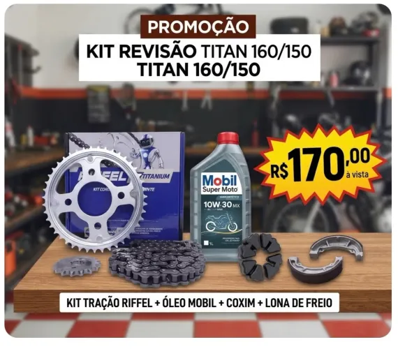 Kit revisão Titan 150/160 - Fan - START - CARGO