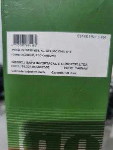 Pedal Wellgo C002 clip + plataforma MTB 9/16 com tacos dupla função
