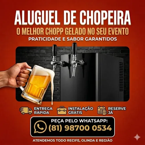 ALUGO CHOPEIRA | MAQUINA DE CHOPP