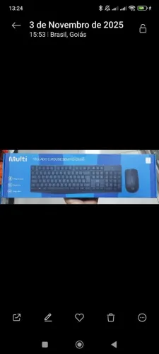 Kit Teclado e Mouse s/ Fio CS100 Preto TC269 Multi