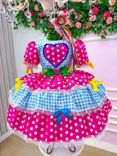 Vestido junino infantil 