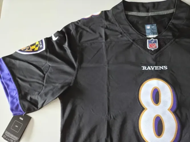 CAMISA/JERSEY PRETA DO BALTIMORES RAVENS NFL - LAMAR JACKSON - TAMANHO: G - PRONTA ENTREGA