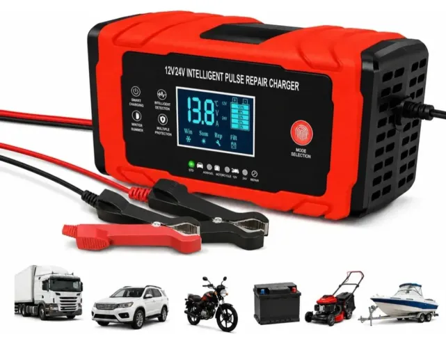 Carregador Bateria Flutuante 10a Amperes 12 / 24v Digital