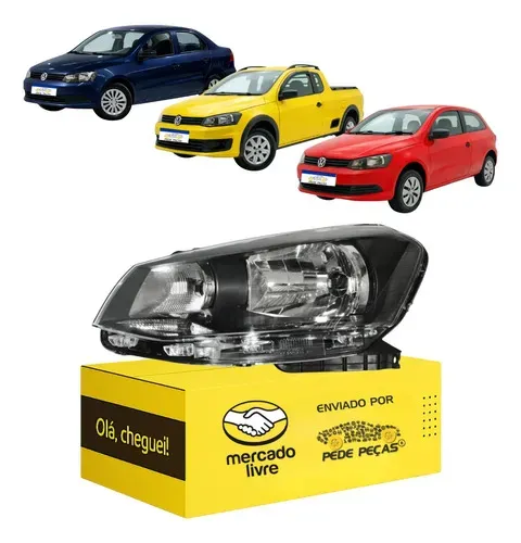 Farol Gol Saveiro Voyage G6 2013 14 15 2016 Foco Simples L.e Esquerdo/motorista
