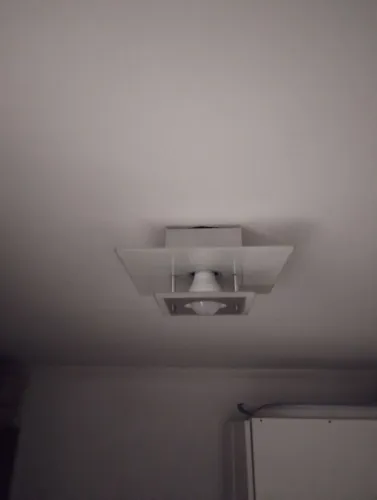 Lustre Luminária paflon vidro quadrada 25/25 com 02 vidros para 01 lampada