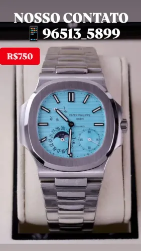 Relógio PATEK PHILIPE NAUTILUS FASES DA LUA TIFFANY AUTOMÁTICO 