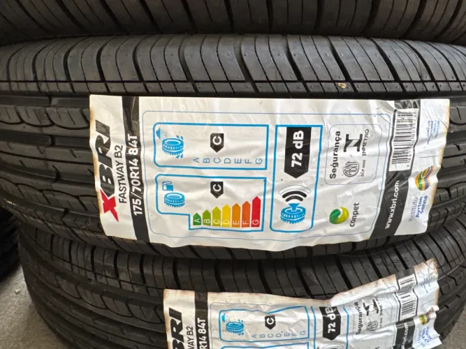 Pneu novo 175/70-14 xbri instalado