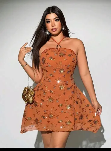 Vestido com lantejoulas