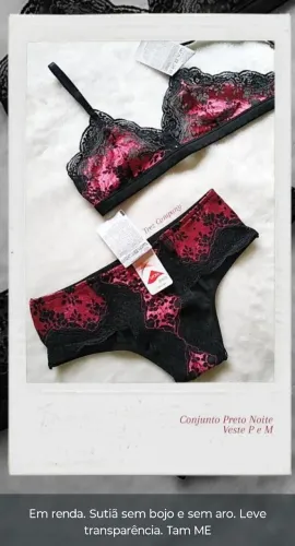 Conjunto Sutiã Minueto DeMillus 