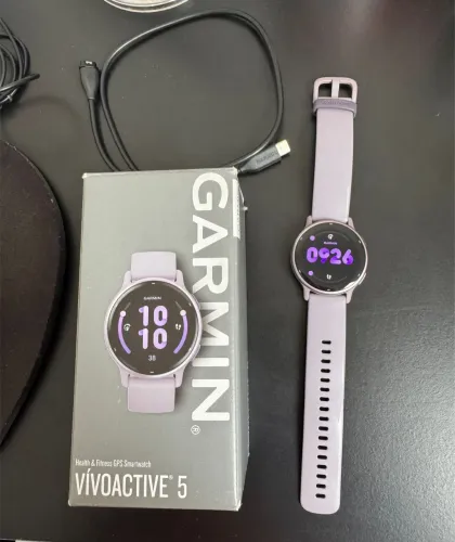 Garmin Vivoactive 5 42mm Lilás Na Garantia Completo