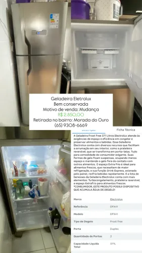 Geladeira Eletrolux Inox a venda