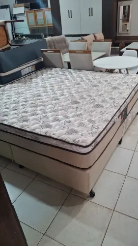 CAMA BOX SUPER KING CASTOR CONSERVADA