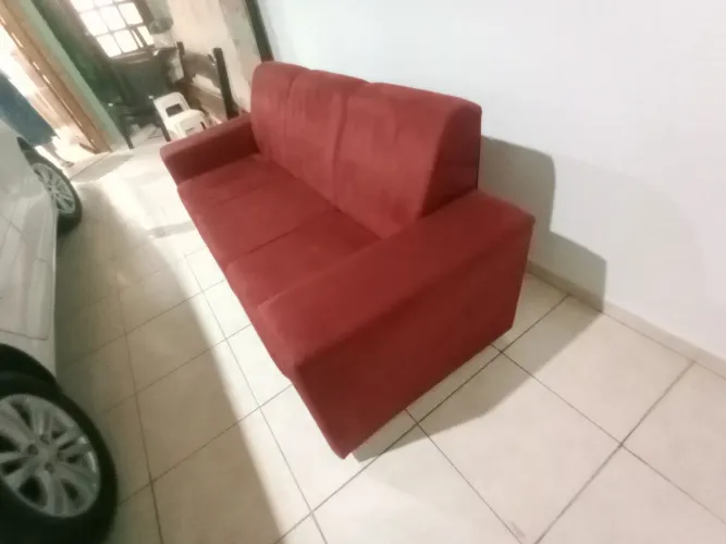 Conjunto sofá vermelho