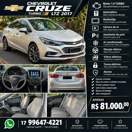 Chevrolet Cruze LTZ 1.4 16V Turbo Flex 4P Aut. 2017