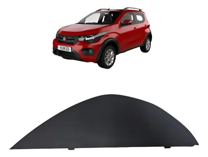 Moldura Do Painel Direito Fiat Mobi Fire Way 2018 A 2020 Preto Original