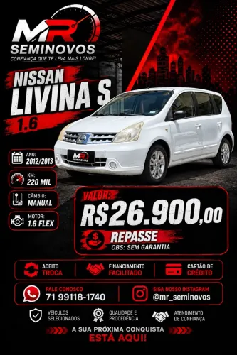 Nissan Livina S 1.6 16V Flex Fuel Mec. 2013