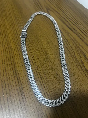Cordão prata 12mm 70cm 169g