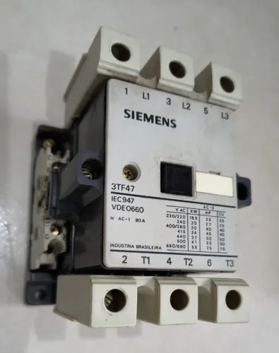 Contator Tripolar Siemens Modelo 3TF47