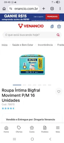 Calça fralda intima descartavel Bigfral 