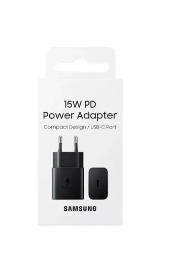 ADAPTADOR SAMSUNG POWER ADAPTER 15W TIPO C EP-T1510NB S/CABO - ORIGINAL GARANTIA FABRICA