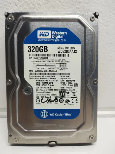 HD Western Digital Caviar Blue WD3200AAJS 320 GB SATA 7200 RPM testado sem erros SMART