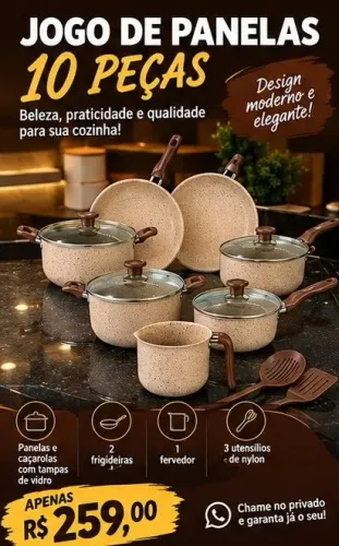 KIT PANELAS 10 PEÇAS 