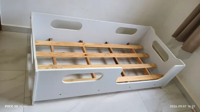 Cama Infantil Montessori + Colchão 150x70 - Branca
