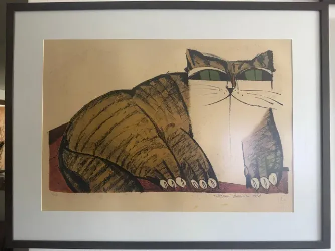 Aldemir Martins - Gravura Assinada a Lapis em 1984 com Selo de Autenticidade - 64cm x 44cm