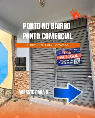 PONTO COMERCIAL DISPONÍVEL PARA LOCAÇÃO NO BAIRRO DA PAZ! (ÓTIMA LOCALIZAÇÃO)