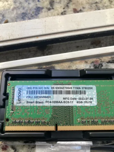 Memória RAM 4GB - Notebook