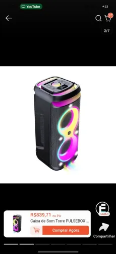 Vende-se caixa pulsebox 3 1300w, usando apenas uma vez para teste