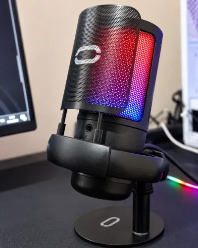 Microfone Gamer Tomate MT-1060R RGB - Completo e Excelente Estado