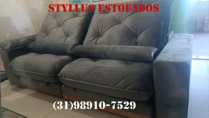 Sofá retrátil com molas ensacadas 