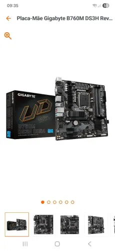 Placa mãe b760m ds3h ddr4