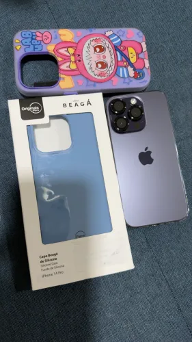 IPHONE 14 PRO 128GB ROXO COM NOTA FISCAL (ACEITO CARTÃO)