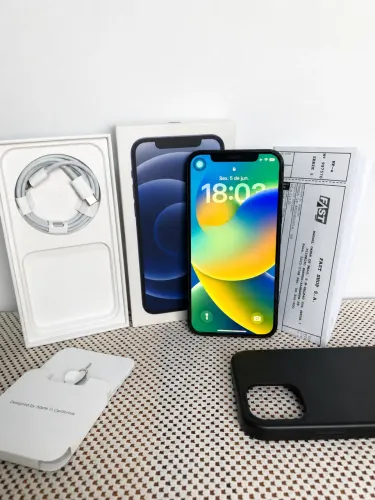 iPhone 12 64GB Preto IMPECÁVEL | Bateria ORIGINAL 100% | NF + Caixa + Cabo