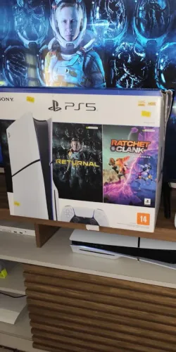 Playstation 5 Slim Ssd 1tera com Leitor de disco completo com caixa. Ac cartao