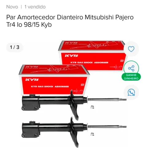 Amortecedor dianteiro pajero tr4