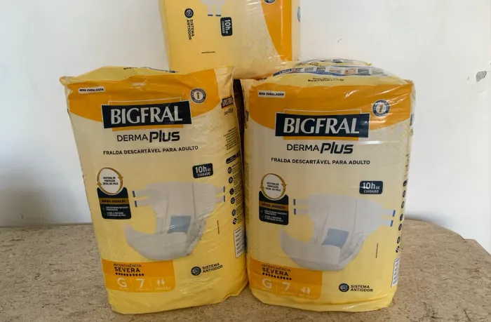 Pacotes de Fraldas BiGFRAL Derma Plus 5 Pacotes 35 Fraldas