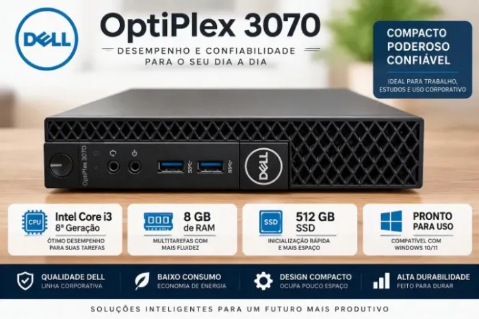Mini PC Dell Optiplex 3070 i3 8ª
