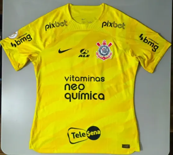 Camisa Corinthians 2023 Goleiro Cássio Amarela