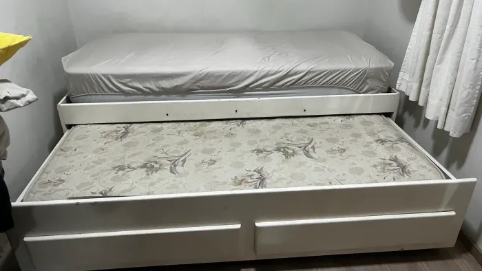 Cama/ bicama com 2 gavetas grandes + 2 colchões
