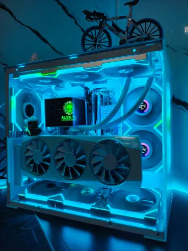 Cpu gamer am5 Branco Lian li x870 Aorus 7 9800x3d + Rx 9070xt + 2x16 Corsair nova Ac