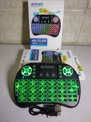 Vendo tecladinho de LED multiuso e multicolor Wireless 2.4G