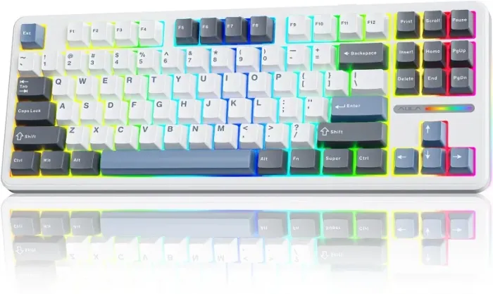 AULA Teclado sem fio, teclado mecânico F87